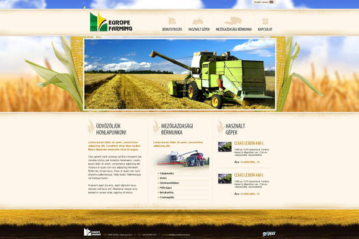 web design: Europe Farming