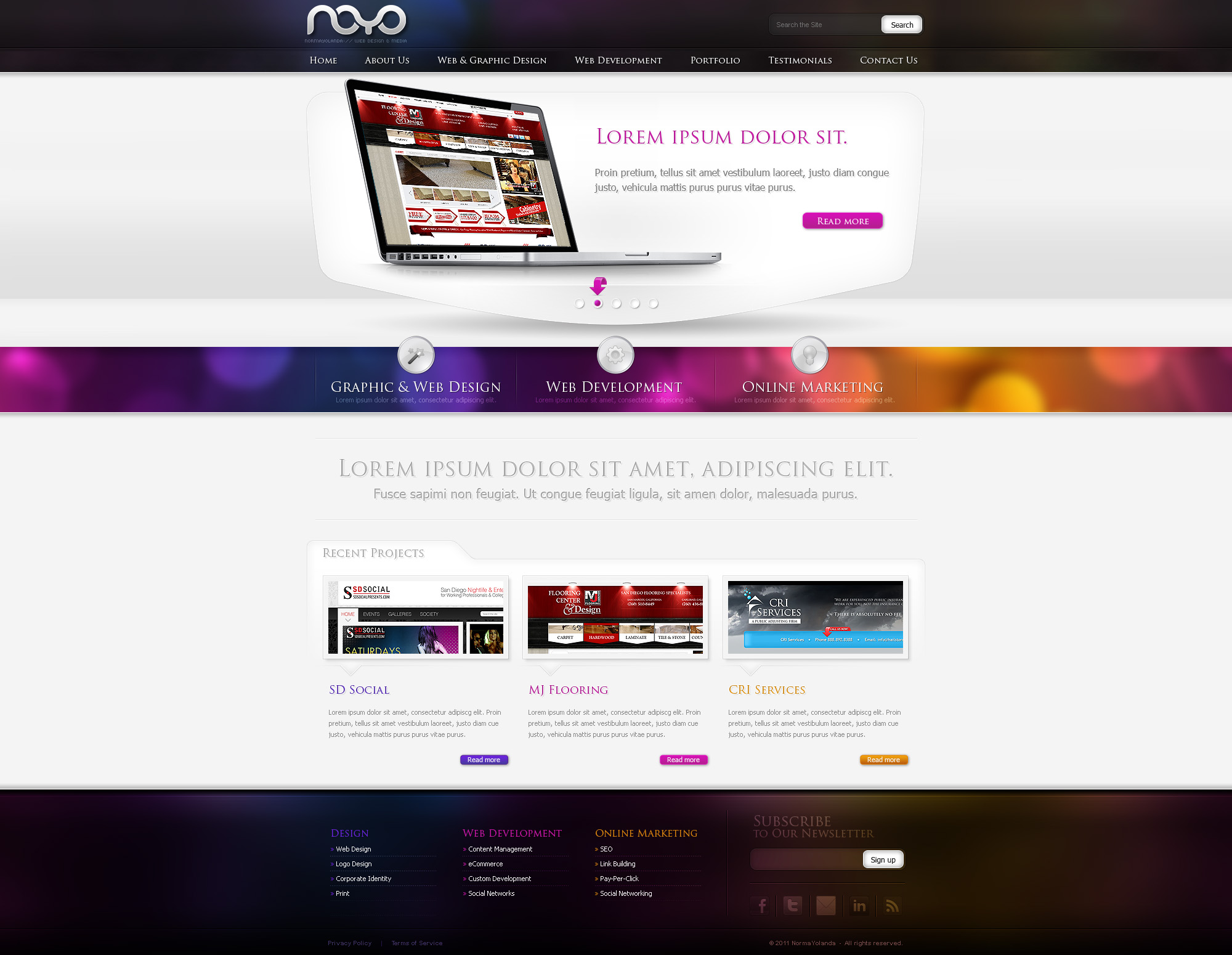 Web design: NOYO webdesign