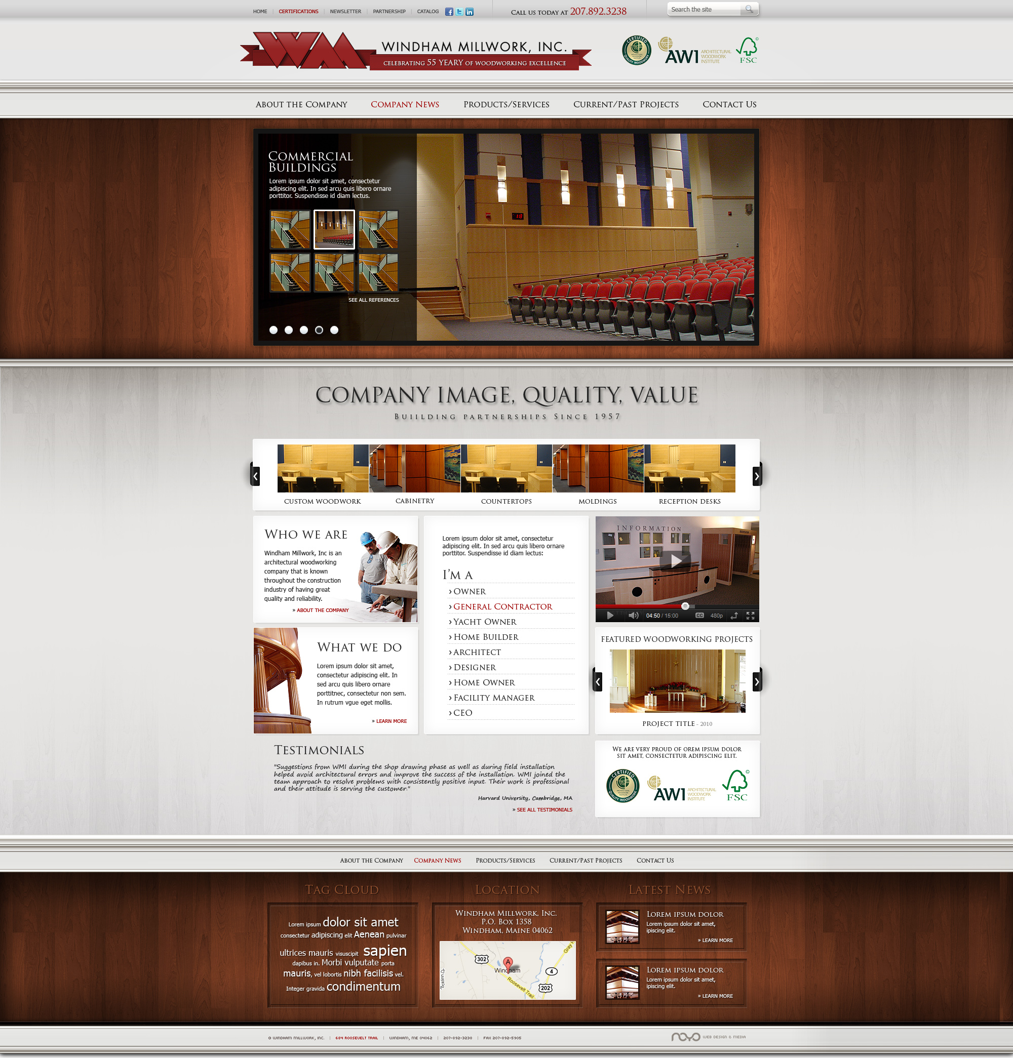 Web Design: Windham Millwork