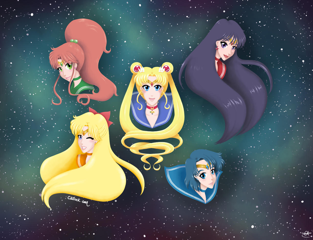 Sailor Moon and her Inner Senshi