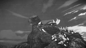 Godzilla and Anguirus
