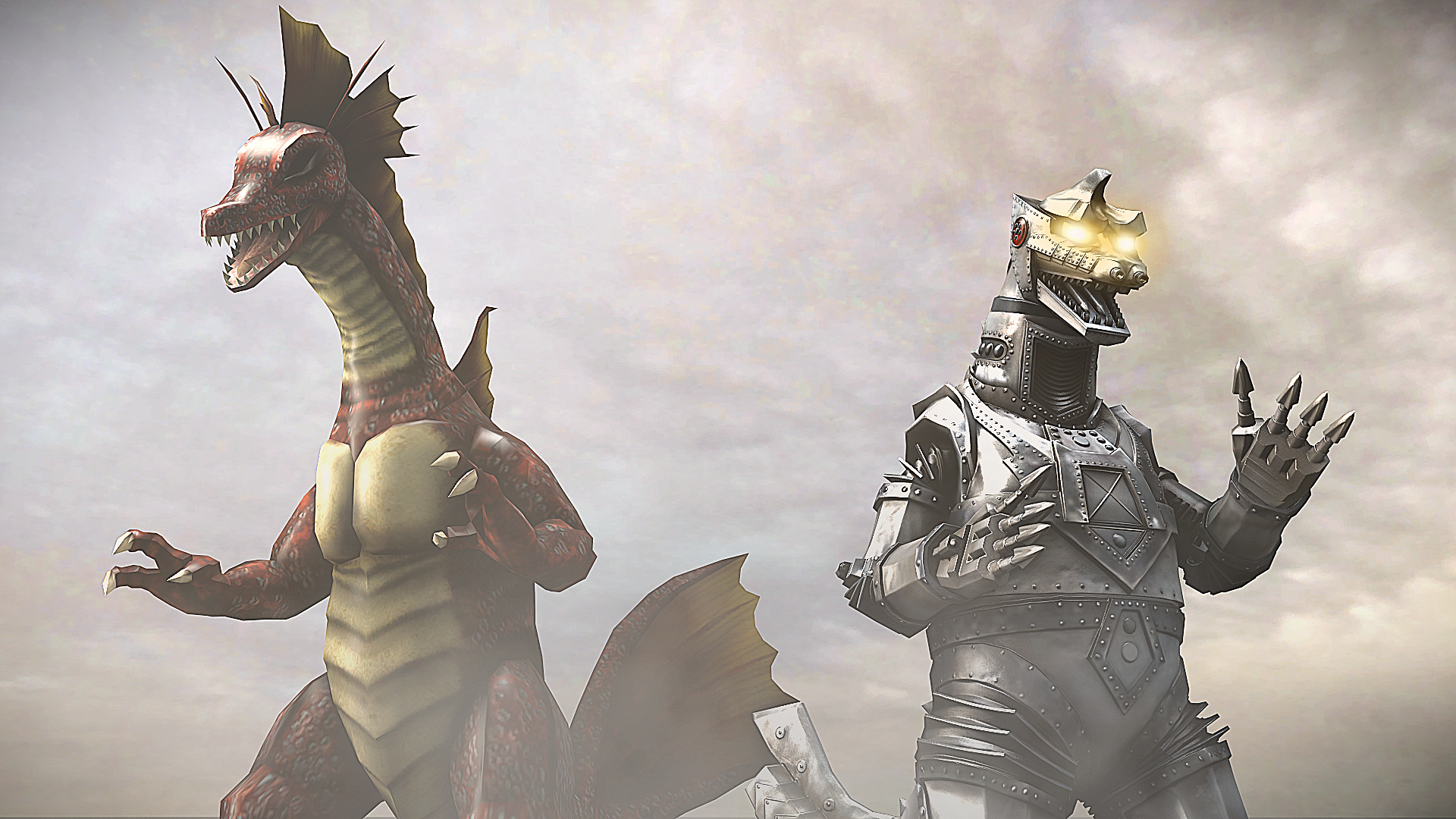 Mechagodzilla and Titanosaurus