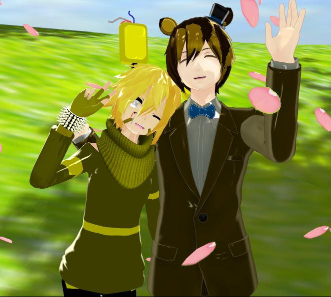 Mmd Springtrap X Golden Freddy by Jill127-Chan on DeviantArt