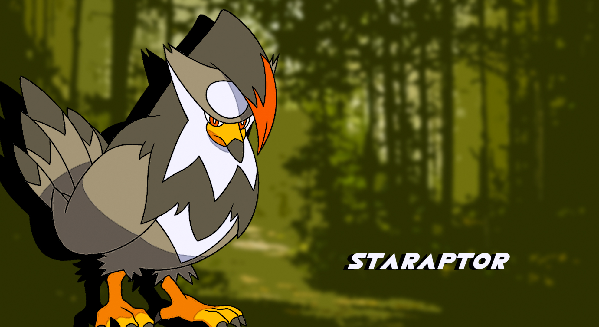 Pokemon Rapter STARAPTOR Wallpaper by Alivefaun2 on DeviantArt