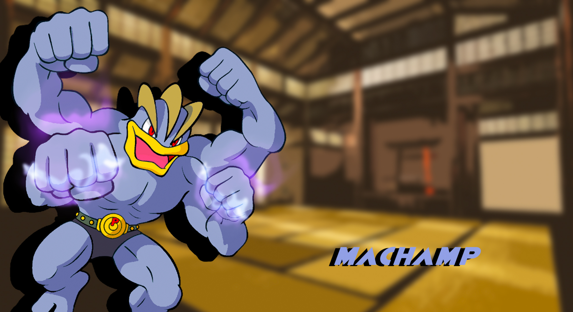 MACHAMP Wallpaper by Alivefaun2 on DeviantArt