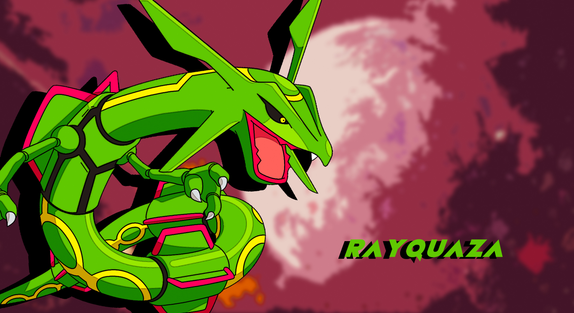 Download The Unrivaled Might of Rayquaza Wallpaper