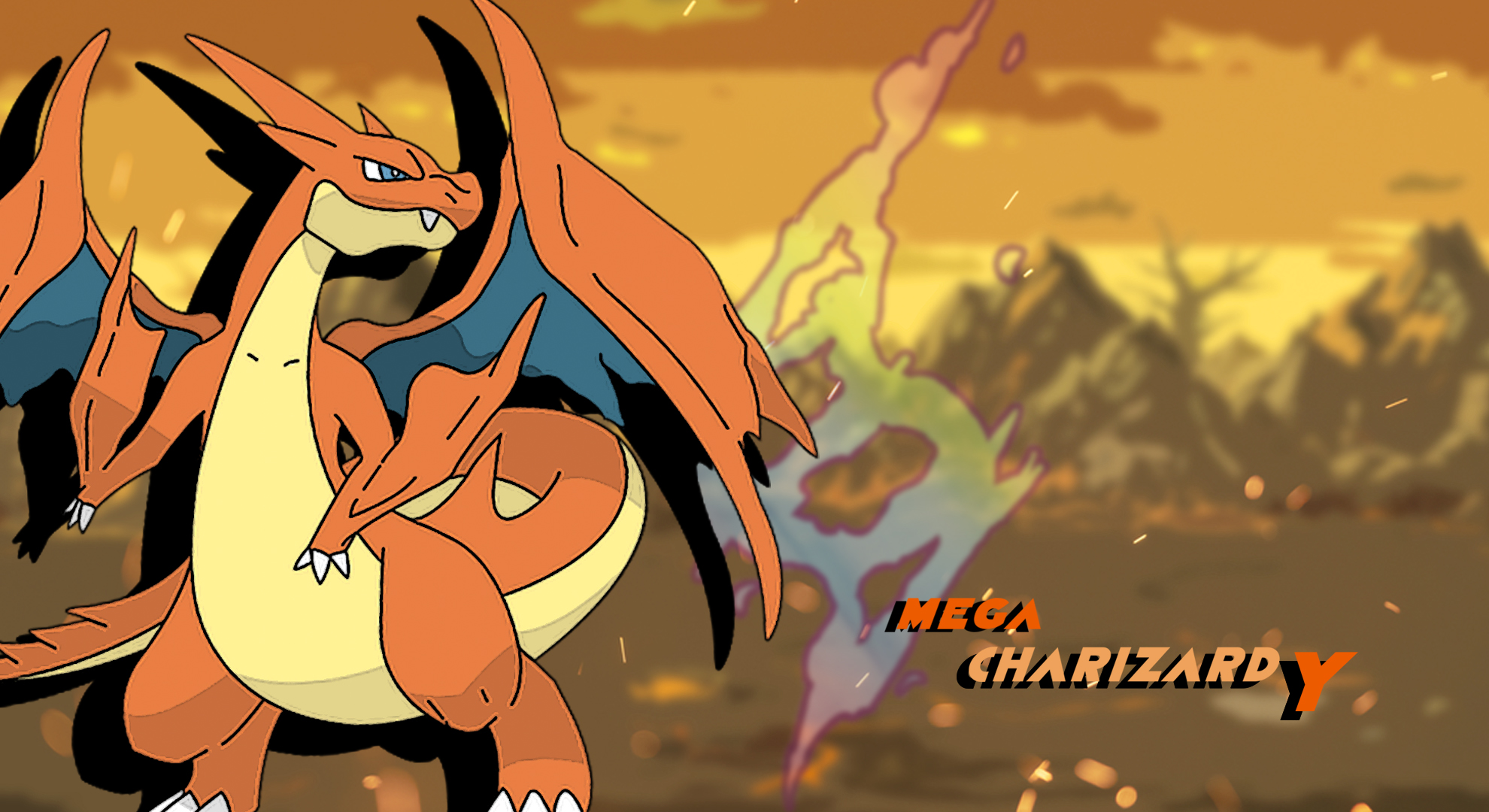 MEGA CHARIZARD Y Wallpaper by Alivefaun2 on DeviantArt