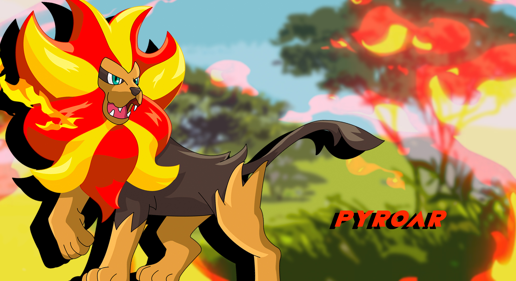 PYROAR Wallpaper by Alivefaun2 on DeviantArt