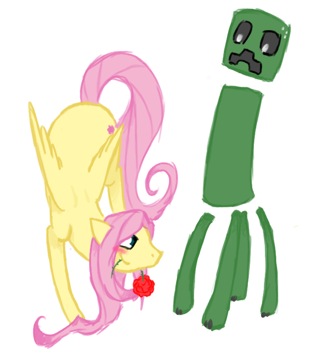 Fluttershy and creeper