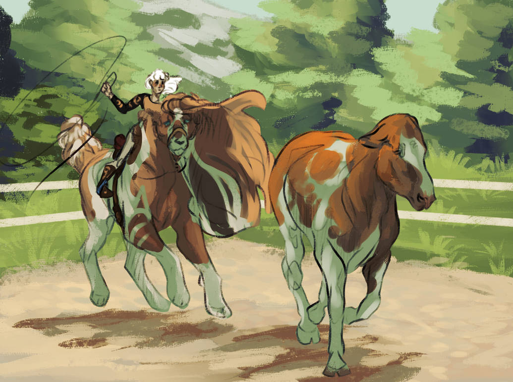 Cattle Roping Drawing Cattle roping by Rowan-trees3 on DeviantArt
