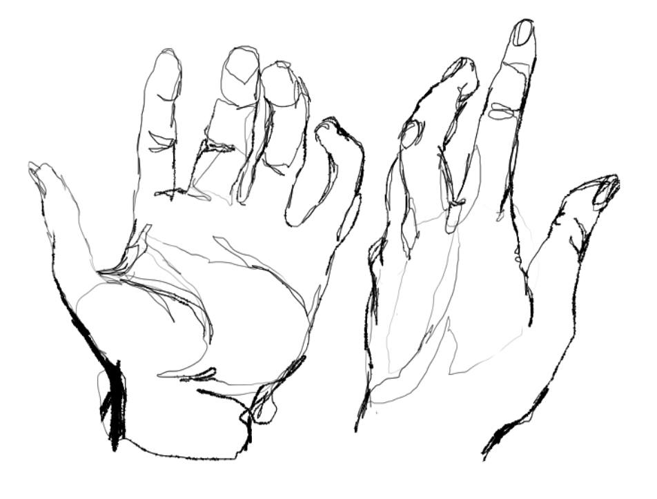 Contour Line Hands by KoholintSky on DeviantArt