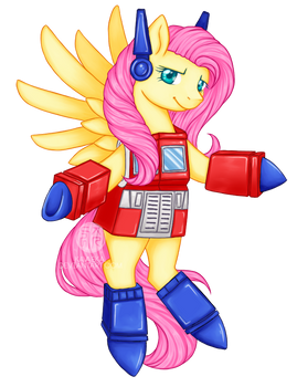 COMMISSION: Optimus Fluttershy