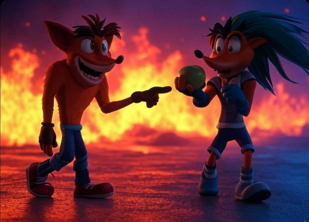 crash bandicoot offers a wumpa fruit to Ara by tommybandicoot39 on ...