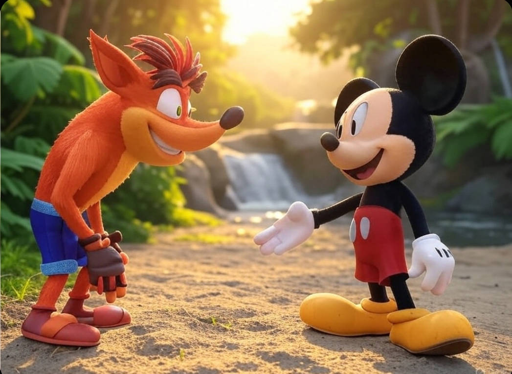 Crash bandicoot and mickey mouse by tommybandicoot39 on DeviantArt