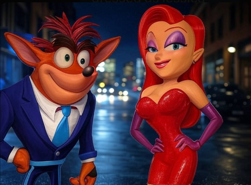 Crash Bandicoot on a Date with Jessica rabbit by tommybandicoot39 on ...