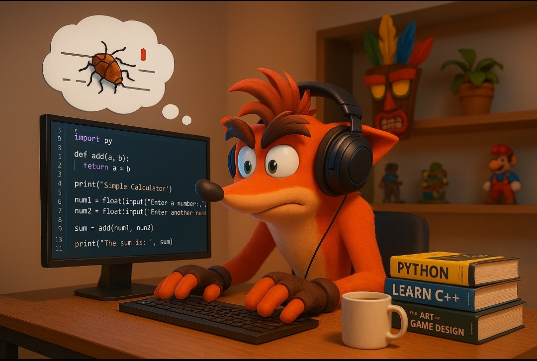 Crash bandicoot coding scene by tommybandicoot39 on DeviantArt