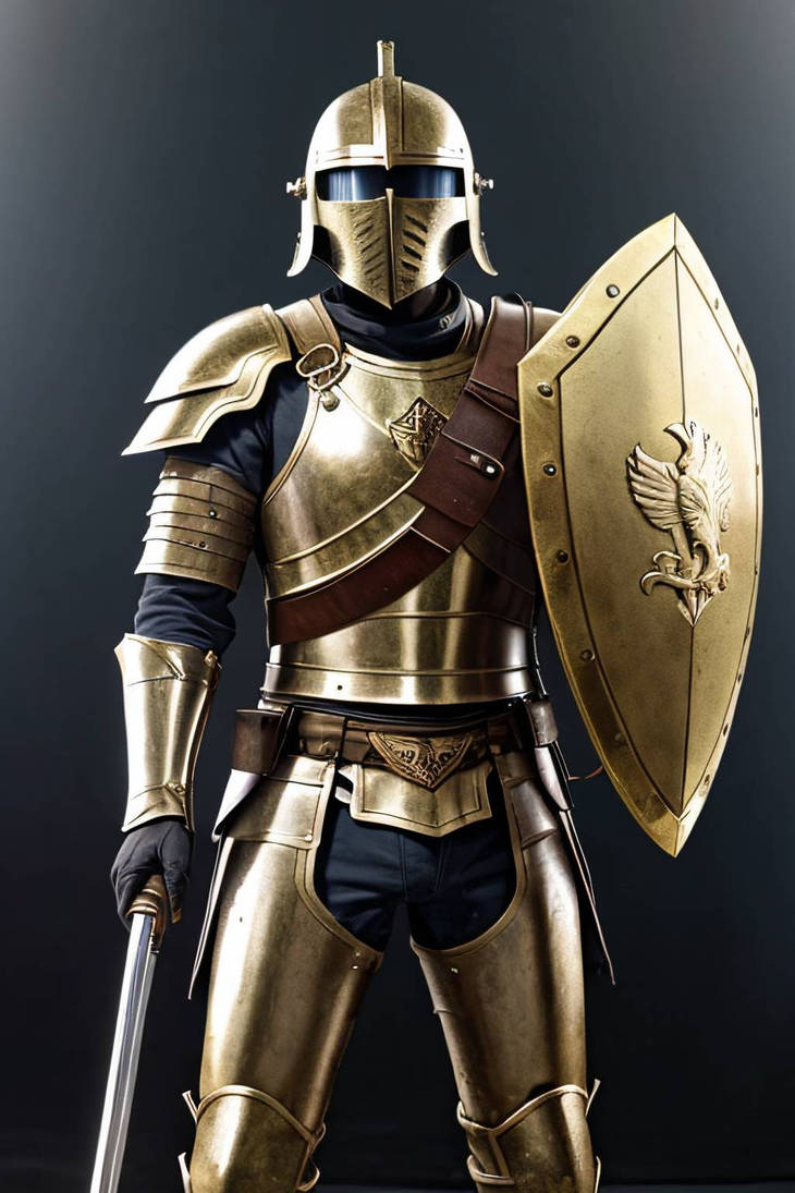 A Knight In Beautiful Armour Sword And Shield By ImpastaDitzer On a-knight-in-beautiful-armour-sword-and-shield-by-impastaditzer-on