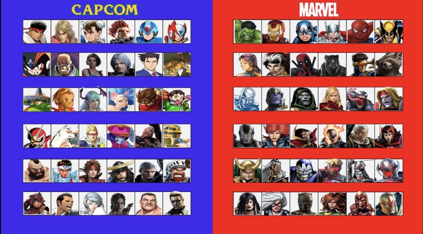Marvel vs Capcom dream roster by makester on DeviantArt