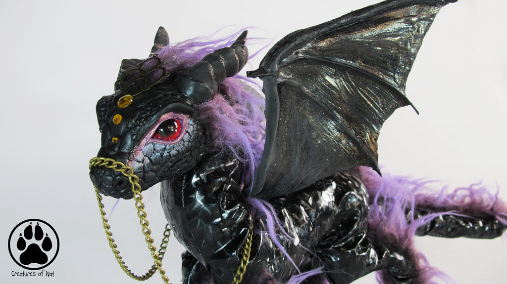 Indigofera the Purple Orb Dragon artdoll OOAK