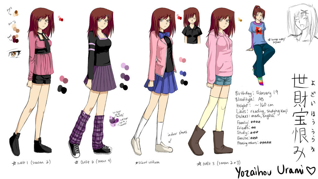 Yozaihou Urami Character Sheet 1 by suishouyuki
