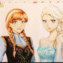 Commission - Anna and Elsa