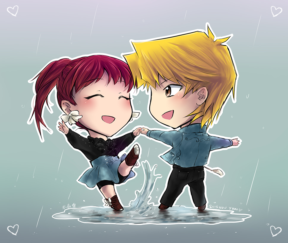 Commission - Dancing in the Rain by suishouyuki