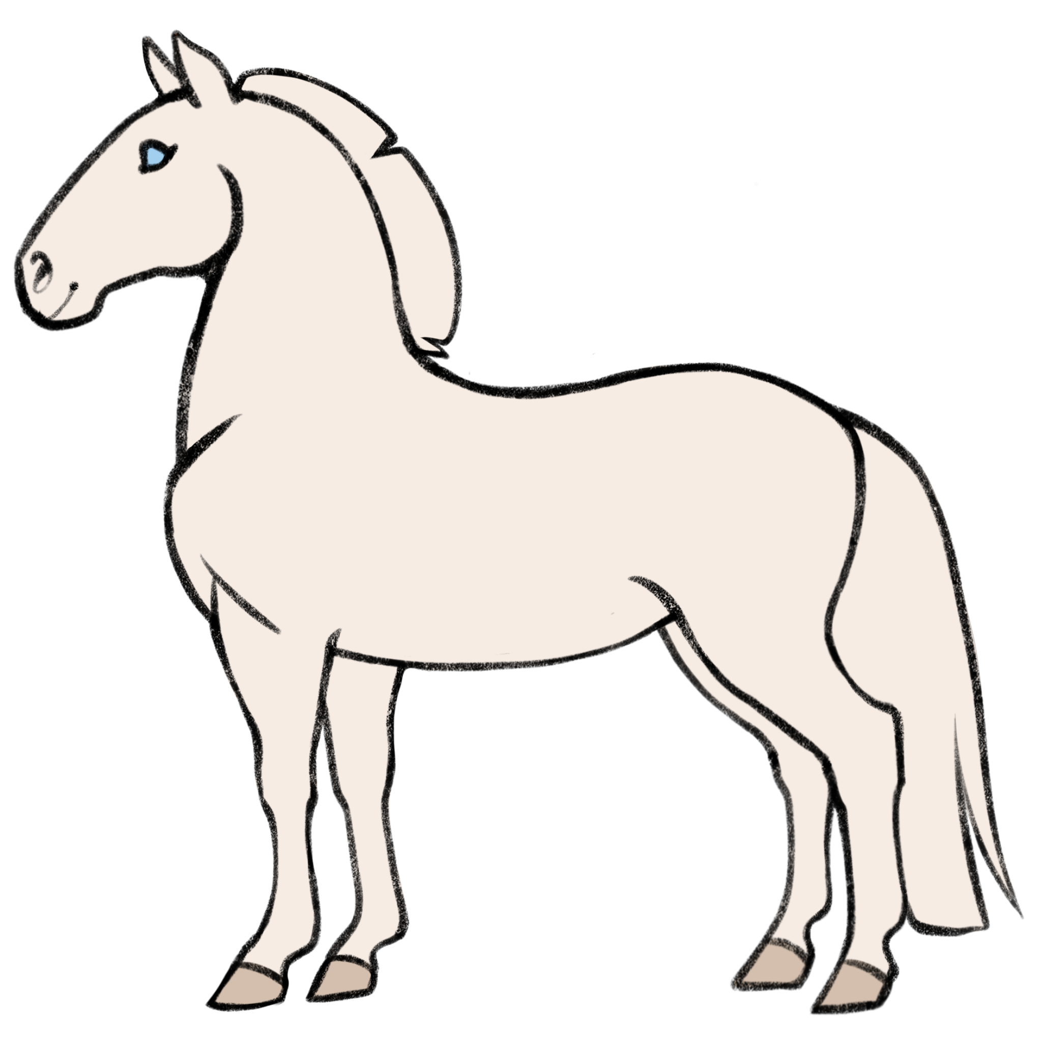 dominant white horse