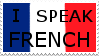 'I speak French' stamp