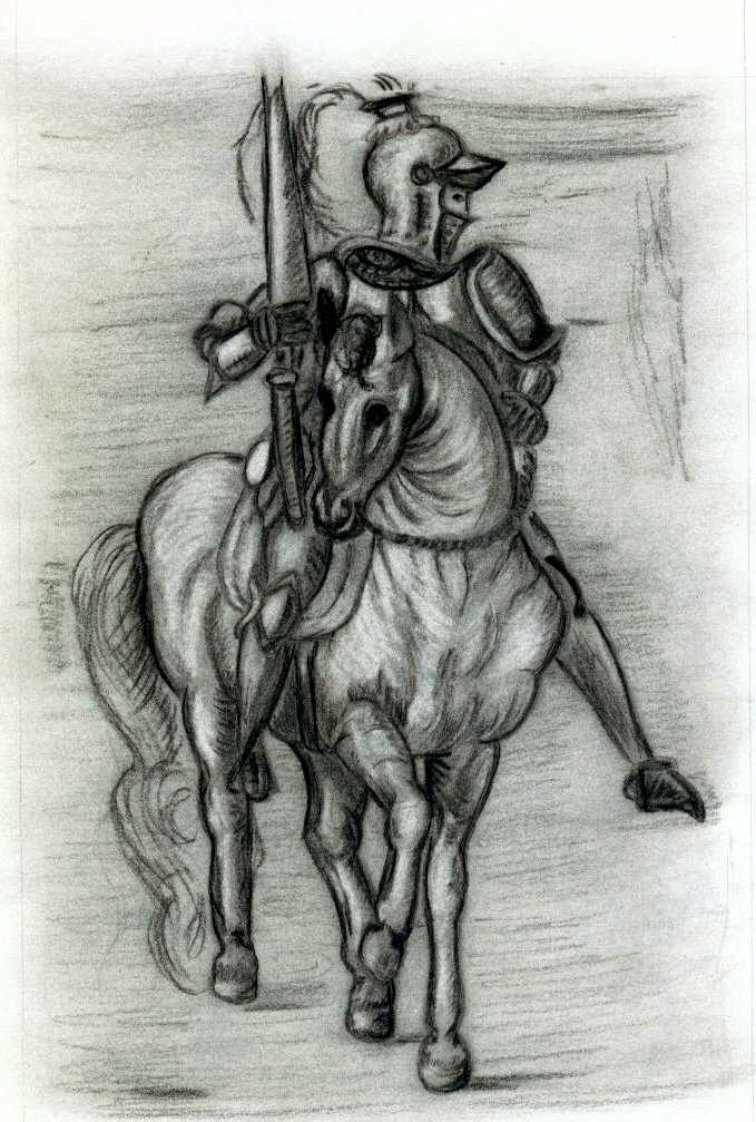 drawing class knight on horse