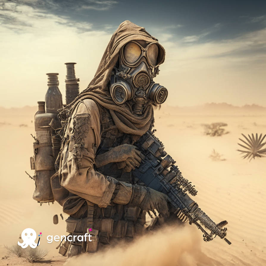 Apocalyptic Rifle Post-apocalyptic Soldier with AR-15 rifle by marksonator on DeviantArt