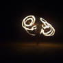 fire twirling on beach 1