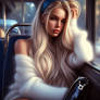 blonde in bus