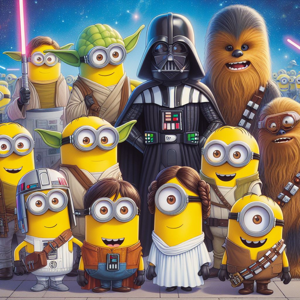 Pantaloni Impermeabili Bambini Star Wars/Minions - Con Motivi E Riflettori, Taglie 98-128 - Foto 12