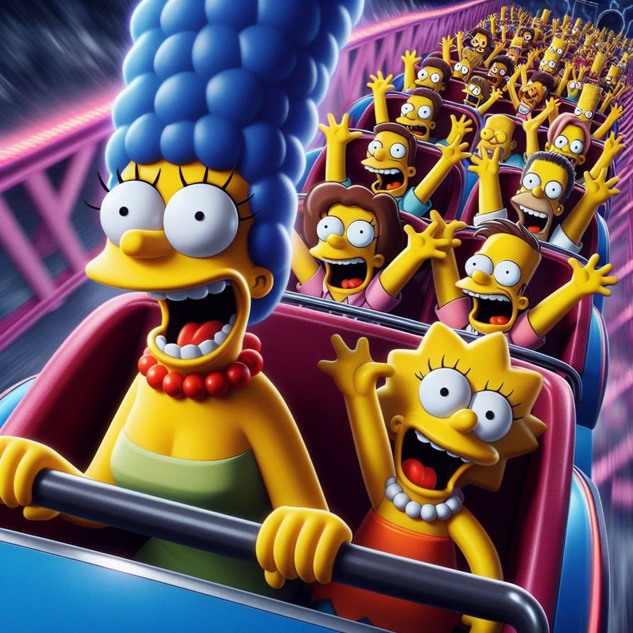 Bird Rocker Simpsons Simpsons on a rolercoster by Picknikker on DeviantArt