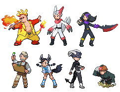 Pokemon FireRed Gijinka Team by SuperSonicGX on DeviantArt