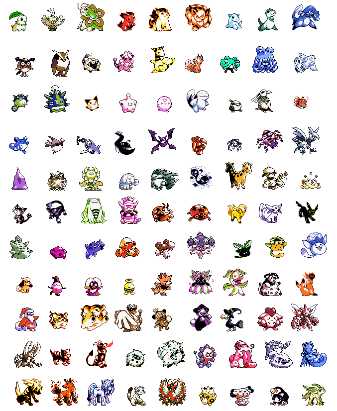 Pokemon Gold Demo Shiny sprites by louiehit123 on DeviantArt