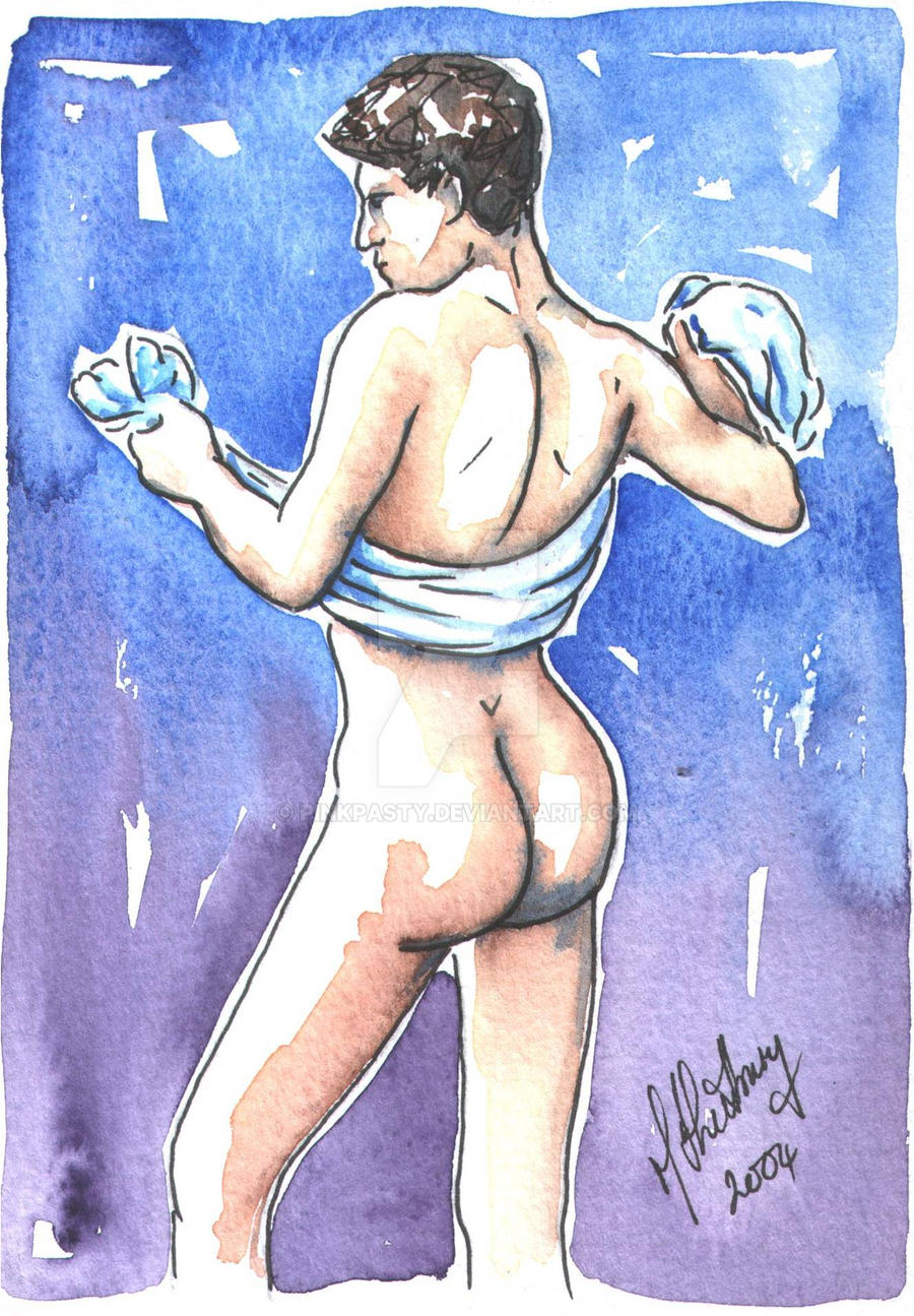 Male Nude. Purple + Blue. 14