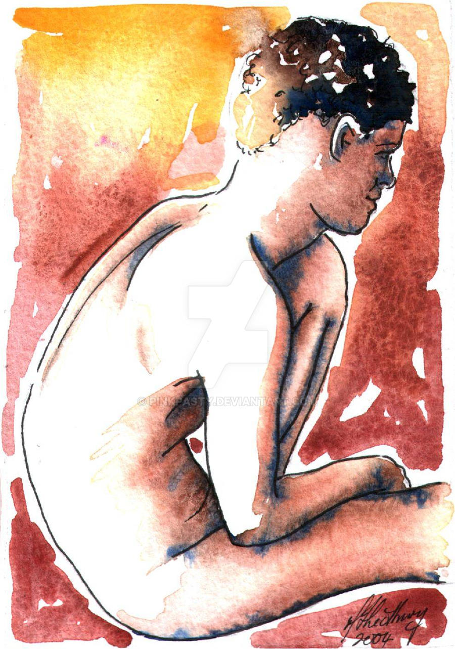 Male Nude. Red + Yellow 15