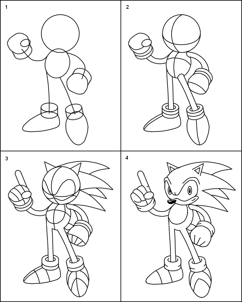 Tutorial: Como desenhar o Sonic passo a passo