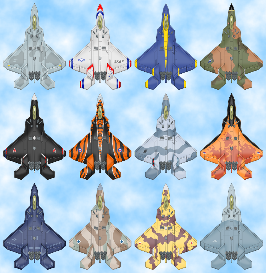 F-22 Raptor Paint Jobs