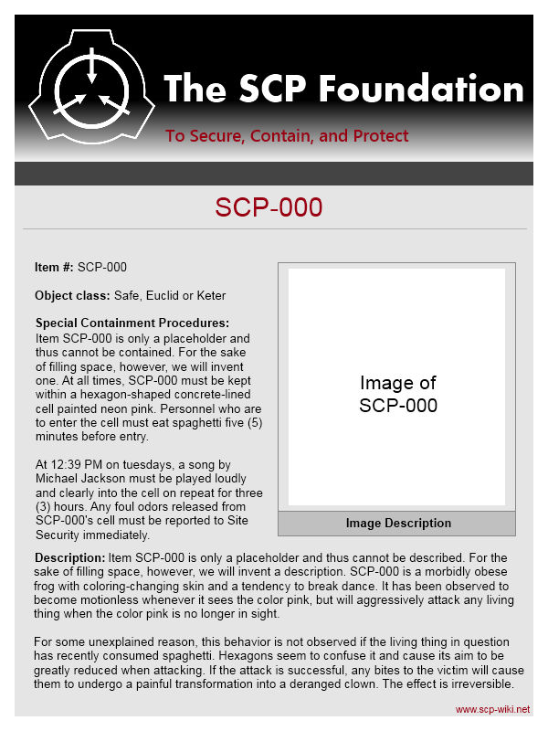 SCP-055, SCP Database Wiki