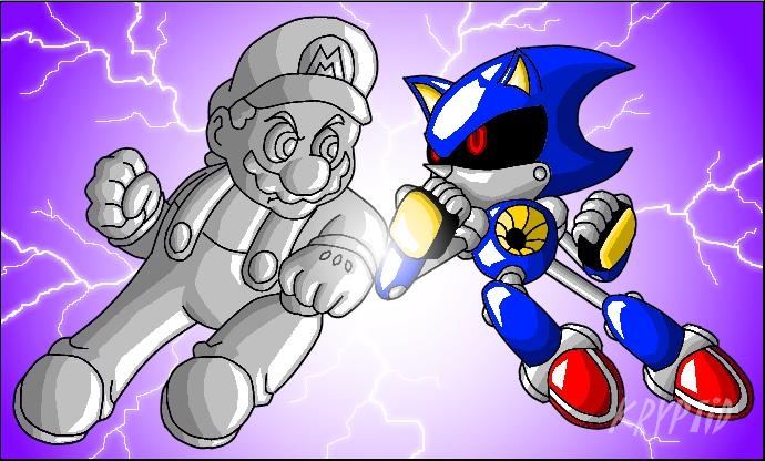 Metal Mario vs Metal Sonic