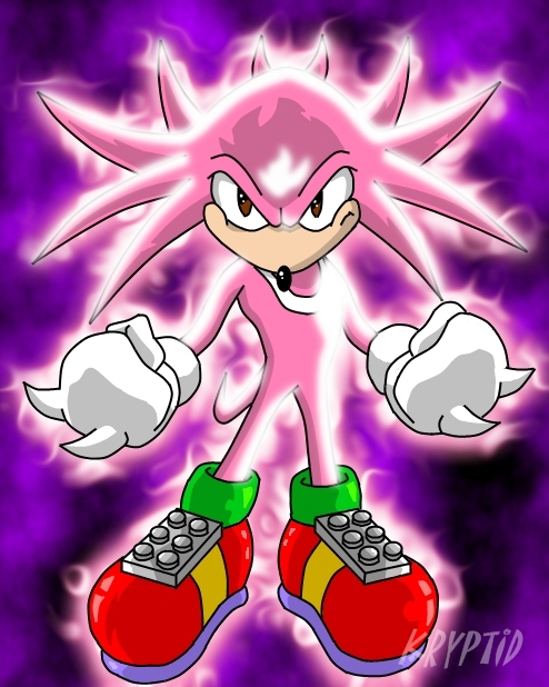 Why are 'Super Knuckles' and 'Super Mighty' pink when Sonic