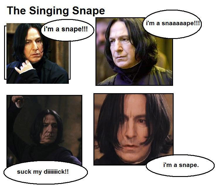 Snape Struting The singing Snape by TobiasJWraithwall on DeviantArt