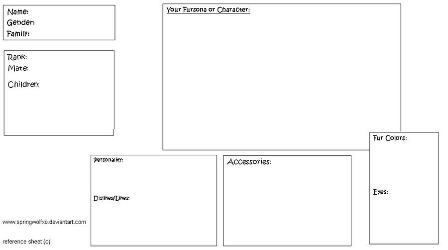 Free Reference Sheet for your character