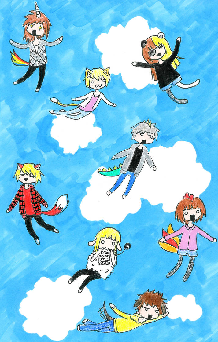 Floating friends by Deadsushii