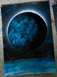Blue moon(space art)