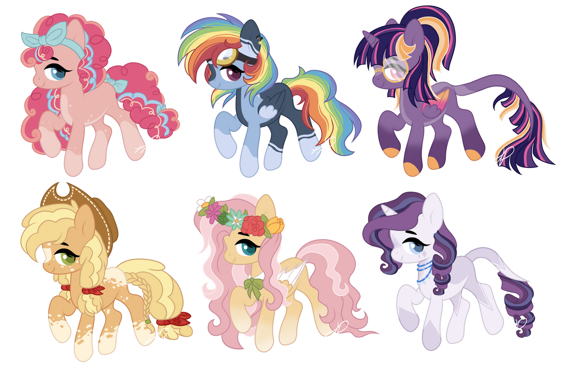 MLP Main 6 Redesigns by Hazel Drawings on DeviantArt MLP Main 6 Redesigns by Hazel Drawings on DeviantArt