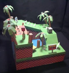 Papercraft Green Hill Zone