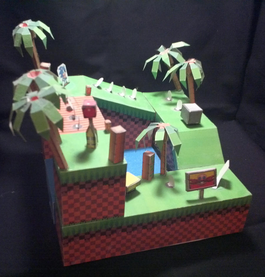 Papercraft Green Hill Zone By Xanokah On Deviantart Papercraft Green Hill Zone By Xanokah On Deviantart